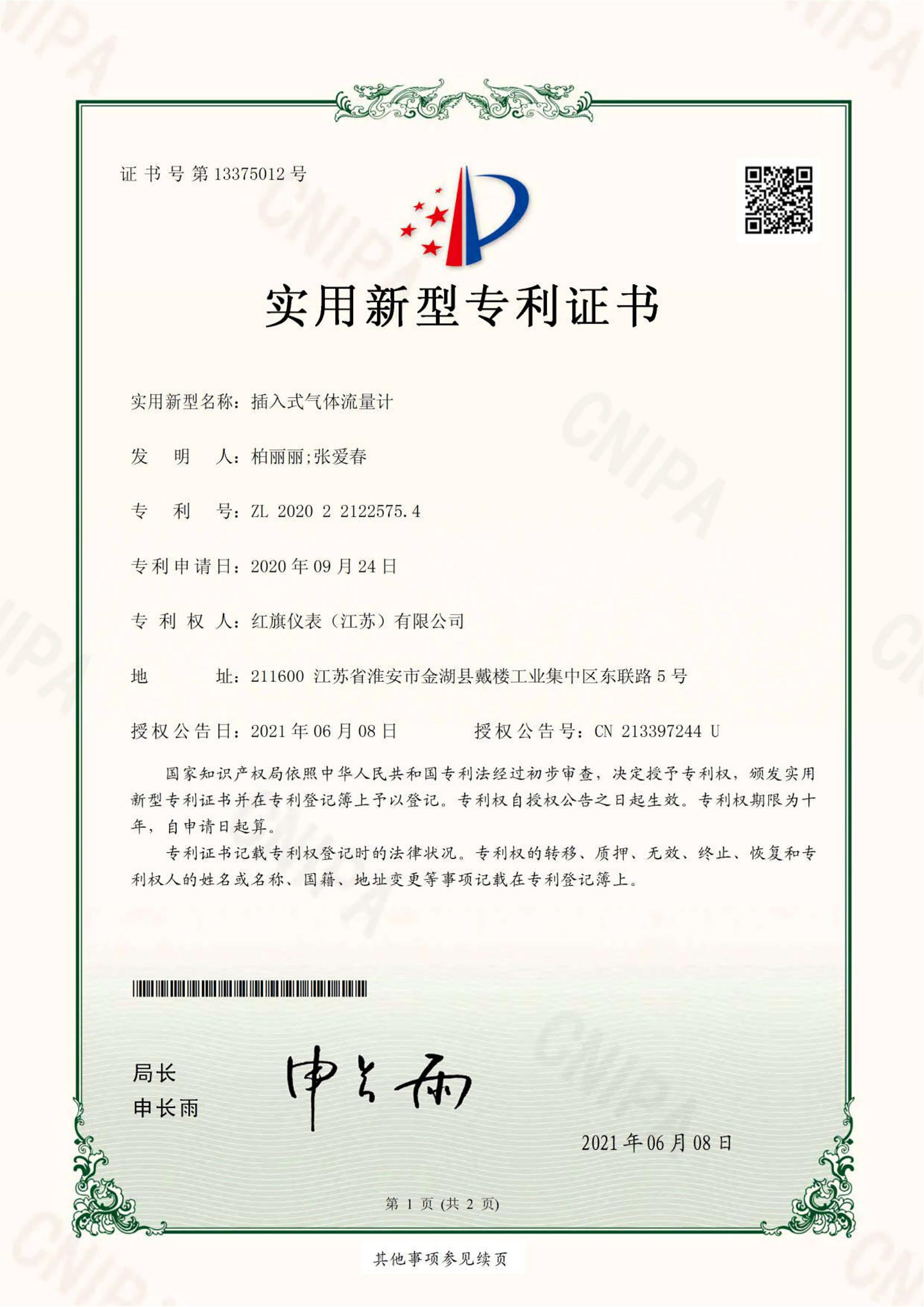 实用-插入式气体流量计